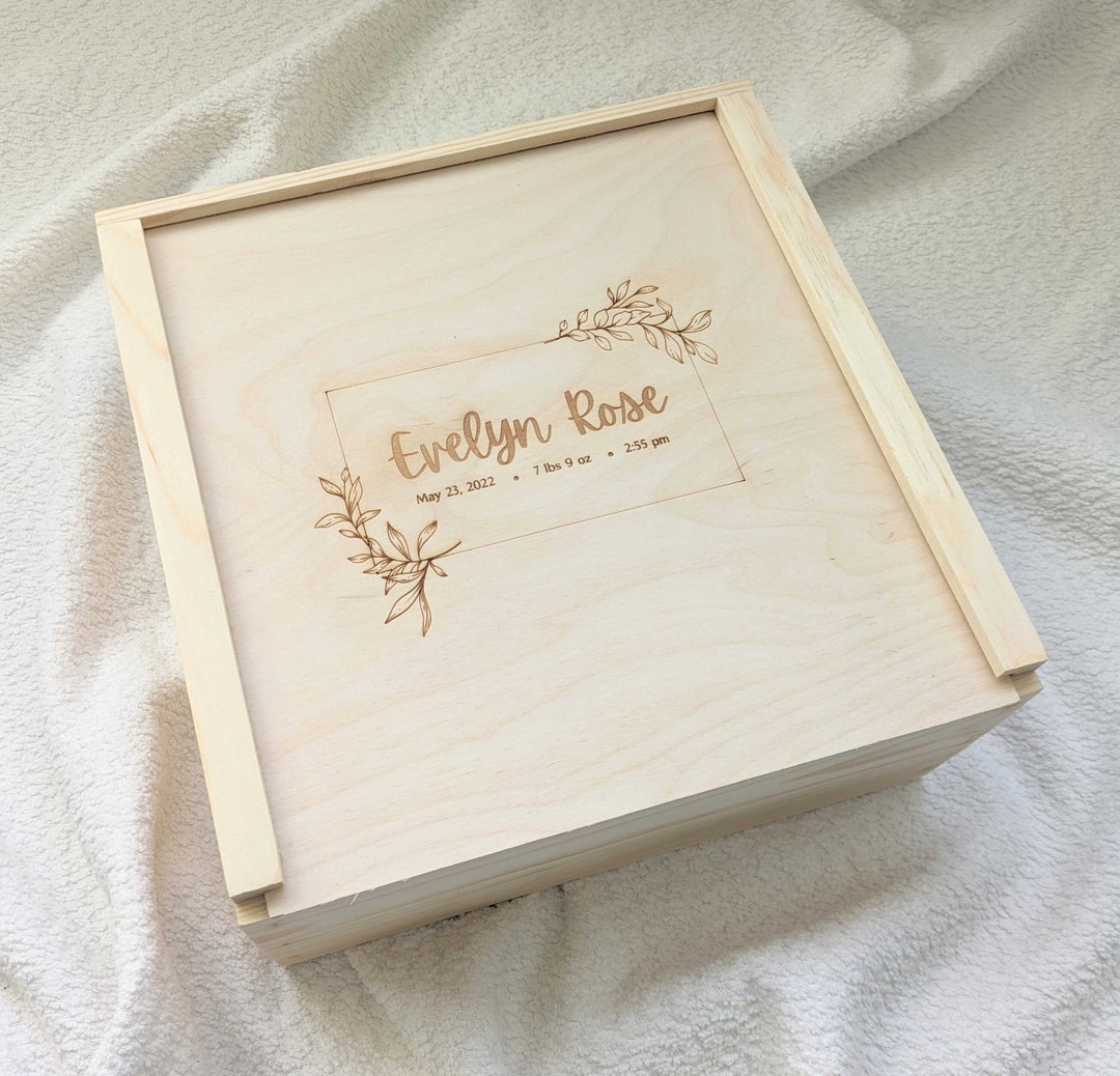 Baby Girl Memory Box Memory Baby Box Girl Engraved Keepsake Box Baby