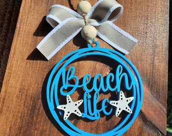 Beach life car charm