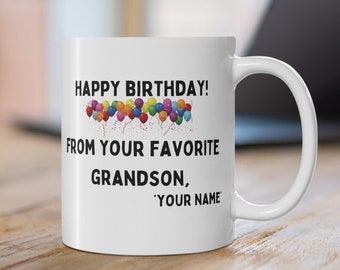 Personalized Birthday Mug For grandpa, Perfect custom Mug Gift For him, Cute Birthday coffee mug for grandpa, Father's day sale mug,