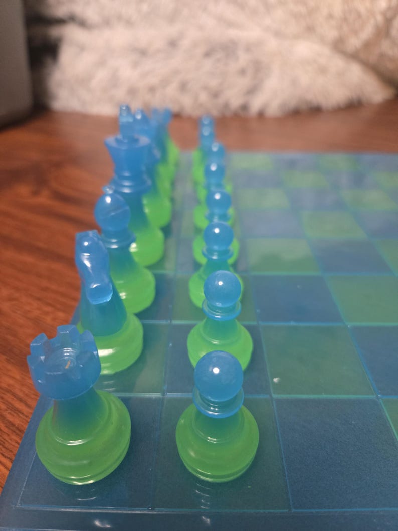 Custom Glow in the Dark Chess Set - Etsy