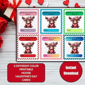 Carte de Saint-Valentin, carte de Saint-Valentin orignal, classe Saint-Valentin, Saint-Valentin pour enfants, cartes imprimables, fête d'école, téléchargement immédiat - VA020