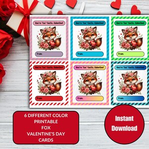 Biglietti di San Valentino, biglietti di San Valentino con animali, biglietti di volpe, biglietti di San Valentino di classe, biglietti di San Valentino per bambini, biglietti di San Valentino per papà, biglietti di San Valentino - VA020