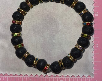 Lava Bead Bracelet Royalty Hand Crafted by Mysti Mayhem