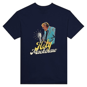 Santo Mackinaw Camiseta unisex con cuello redondo y peso pesado Navy