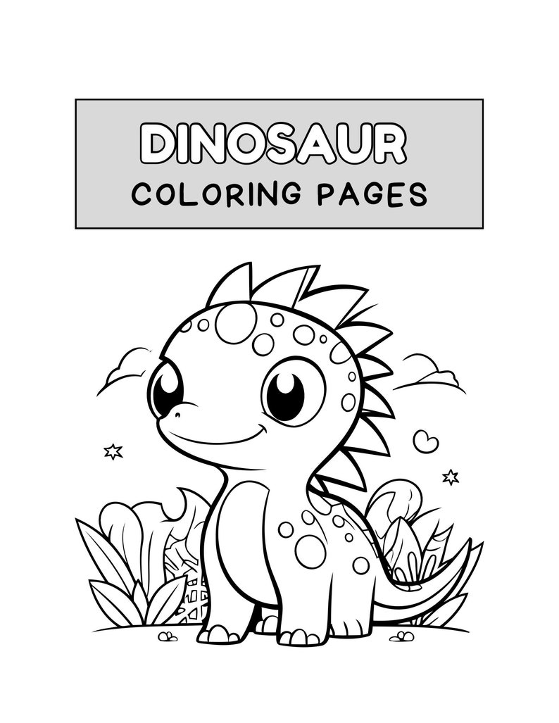 Coloring Dino Printables - Etsy