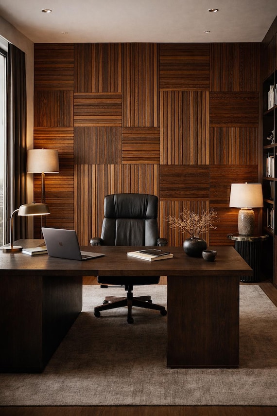 Modular Solid Wood Slat Wall Panel 12" x 12"