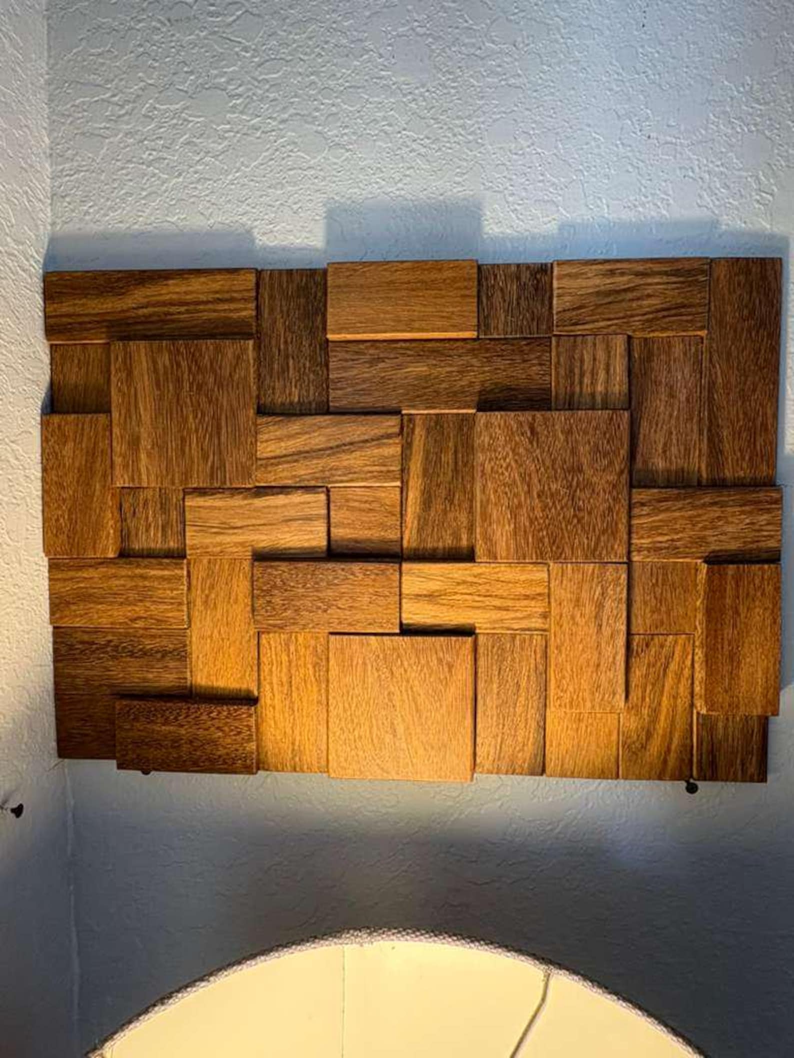 3D Solid Wood Mosaic Wall Panels – Handcrafted Acoustic Tiles - Etsy