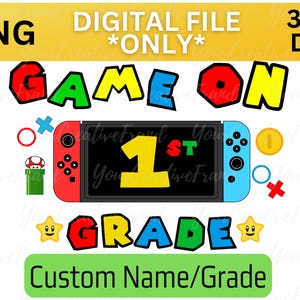 Aanpasbaar- Super Mario Kart- Nintendo Switch- School-png- sublimatie