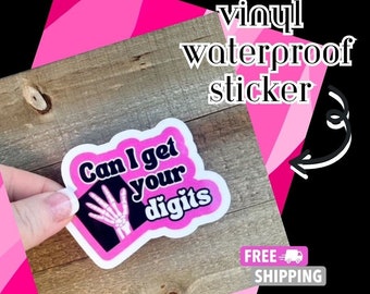 Funny X-Ray Sticker| Can I Get Your Digits | Vinyl Waterproof Sticker | Radiology | Xray | Rad Tech | Xray Tech Gift | | Decal | X-ray Humor