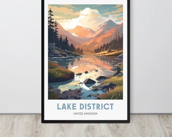 Lake District UK Framed Poster | Lake District Aesthetic Art Travel Print | Lake District Framed Print | Lake District Poster | Gifts