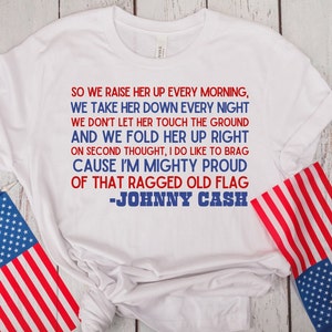 Ragged Old Flag Johnny Cash Tshirt Design PNG PDF SVG Digital Download ...