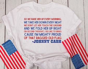 Ragged Old Flag Johnny Cash - Etsy