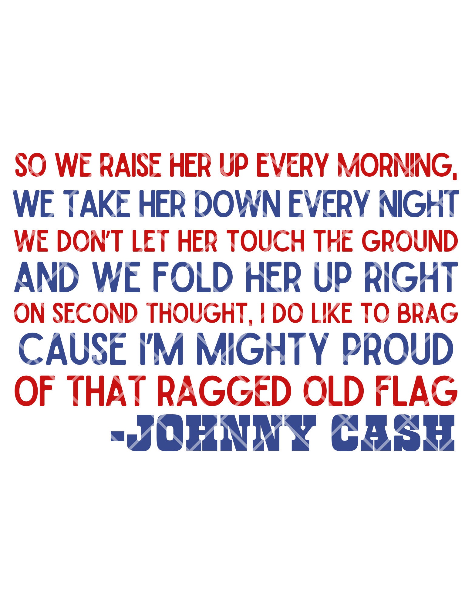 Ragged Old Flag Johnny Cash Tshirt Design PNG PDF SVG Digital Download ...