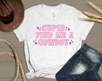 Cupido Vind mij een Cowboy Tshirt Design PNG PDF Digitale Download