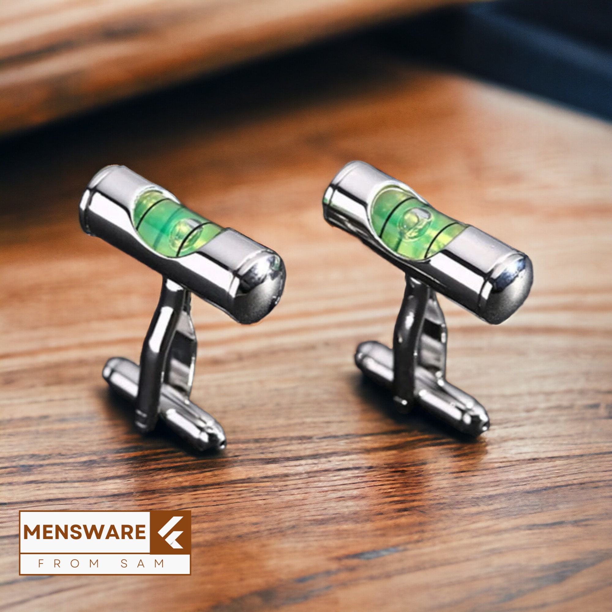 Spirit Level Cufflinks Novelty Cufflinks Mens Cufflink Gift for Him