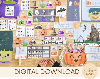 Halloween Packet, Homeschool Printables, Kindergarten Curriculum, Toddler Activities, Preschool, Montessori Materials, Learning