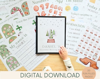 Christmas Morning Menu, Homeschool Printables, Preschool Curriculum, Toddler Activities, Educational, Playdough Mat, Morning Basket, Winter
