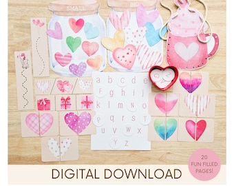 Valentine's Day Packet, Homeschool Printables, Preschool Curriculum, Toddler Activities, Morning Basket, Montessori Materials, Learning