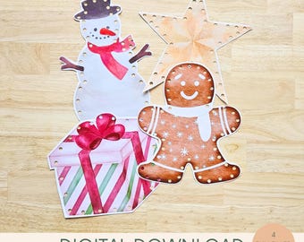 4 Christmas Lacing Cards, Homeschool Printables, Preschool Curriculum, Toddler Activities, Educational, Kindergarten, Learning Binder