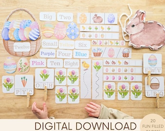 Easter Learning Packet, Homeschool Printables, Preschool Curriculum, Toddler Activities, Montessori Materials, Spring, Kindergarten