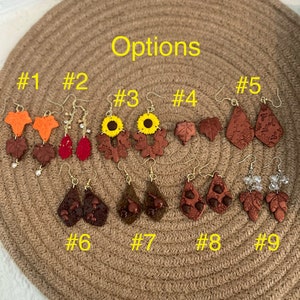 Herbst Ohrringe aus Polymer Clay