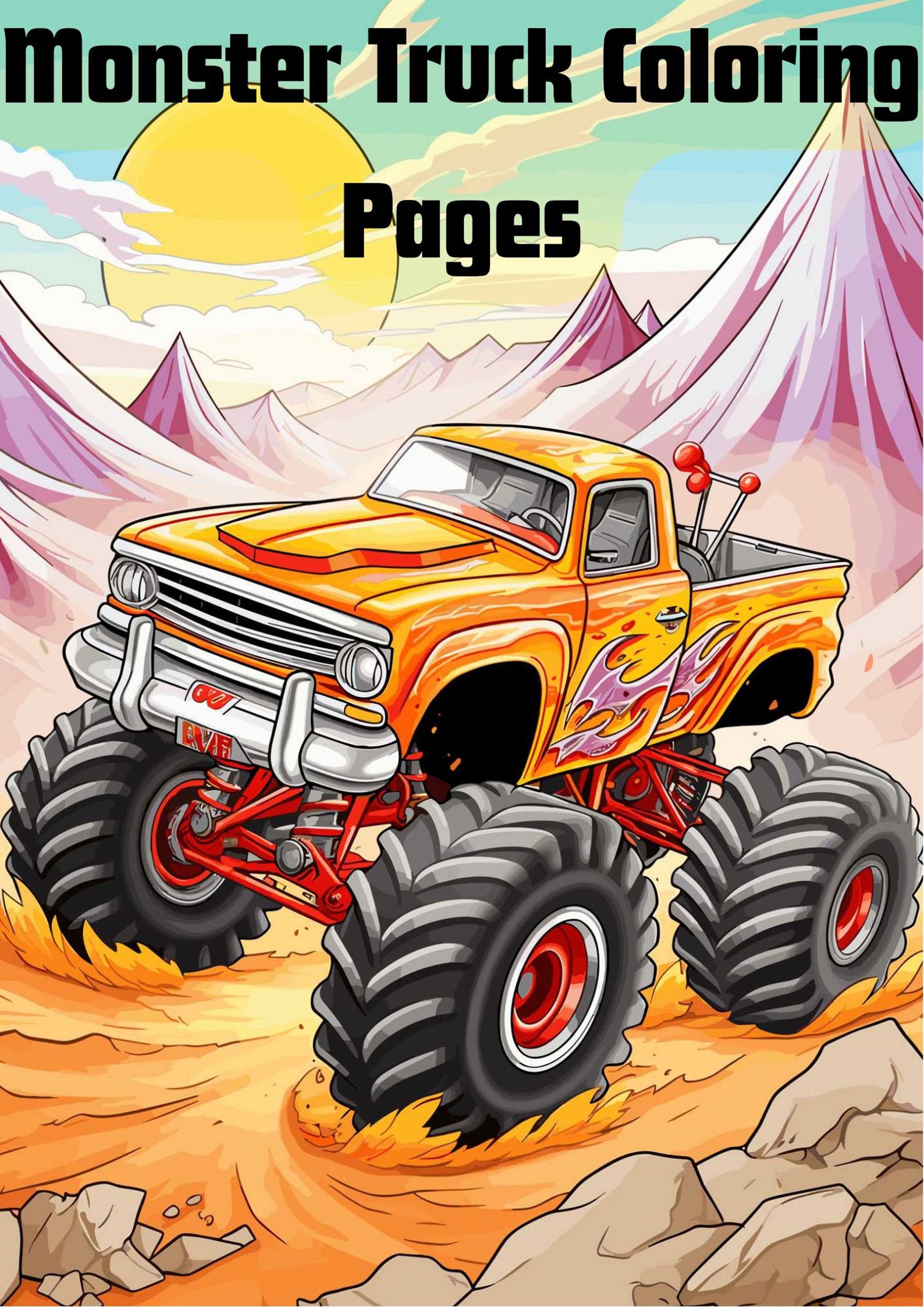 20 Monster Truck Coloring Pages Monster Truck Printables Etsy