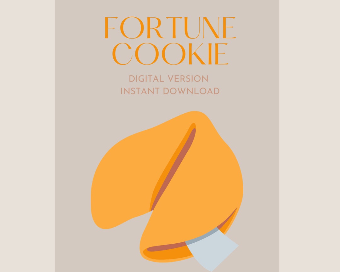 FORTUNE COOKIE Digital Version Instant Download Etsy