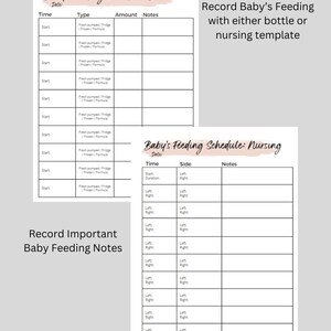 Breastfeeding and Pumping Log WITH Example Schedules & BONUS zdjęcie 4