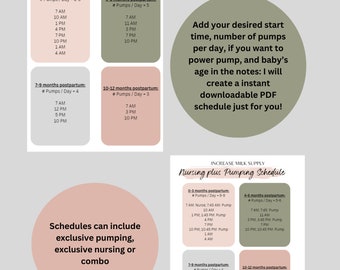 Exclusive Pumping Schedules: Custom for YOU!