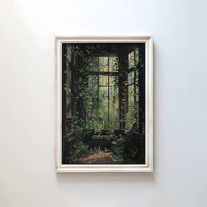 Dark Academia Naturölgemälde Wandkunst, launischer Druck für Hexenraumdekor, Vintage botanisches ästhetisches Geschenk