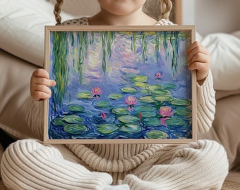 Monet Seerosen Print: Impressionistische Blumenlandschaft (Digitaler Download)