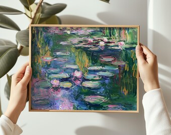 Claude Monet Seerosen Druck - Ruhige impressionistische Gartenlandschaft - Wandkunst Dekor - Perfektes Einweihungsgeschenk