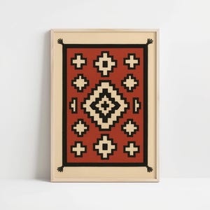 Southwestern Geometric Print: Rustic Tribal Wall Art (Digital Download