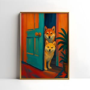 Pom Mom Gift Pomeranian Art Preppy Dog Wall Art Colorful Girly Dopamine Bathroom Decor Trendy Preppy Decor