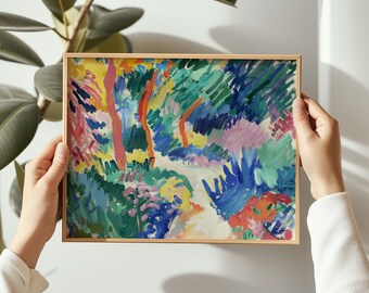 Henri Matisse inspirierte Landschaft bei Collioure Print – Lebhaftes Fauvismus-Kunstposter für Wohndekoration, einzigartiges Geschenk zur Wohnungserwärmung
