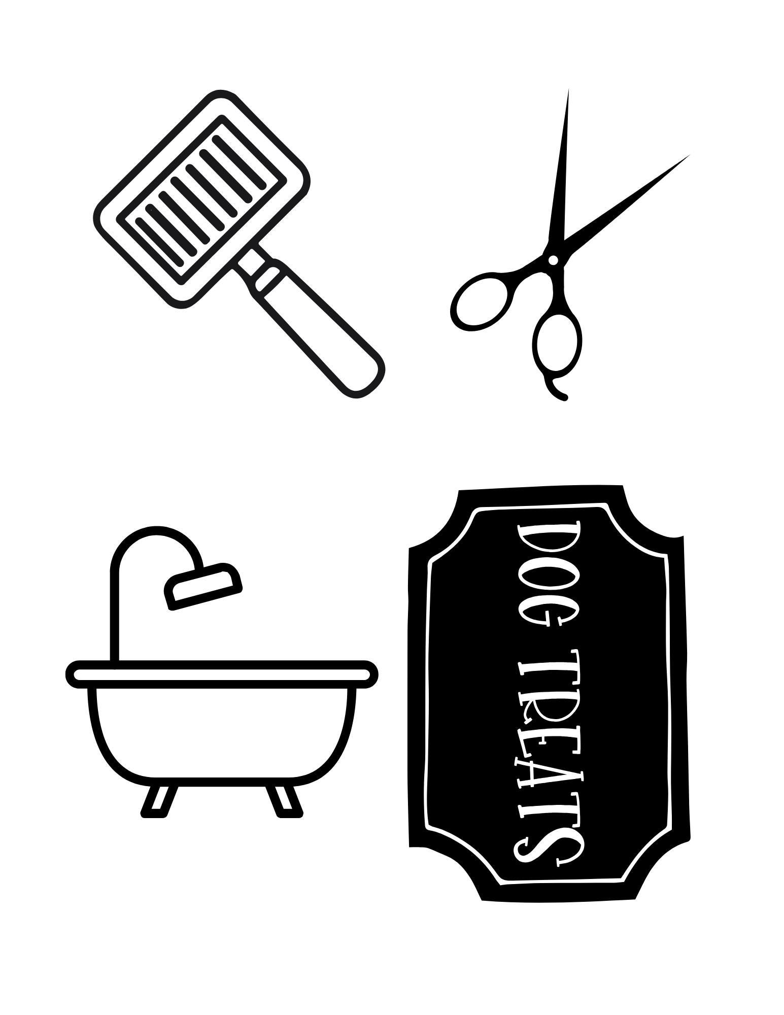 Personalized Dog Grooming Deals Reference: Custom Dog Grooming Salon Vinyl Decal