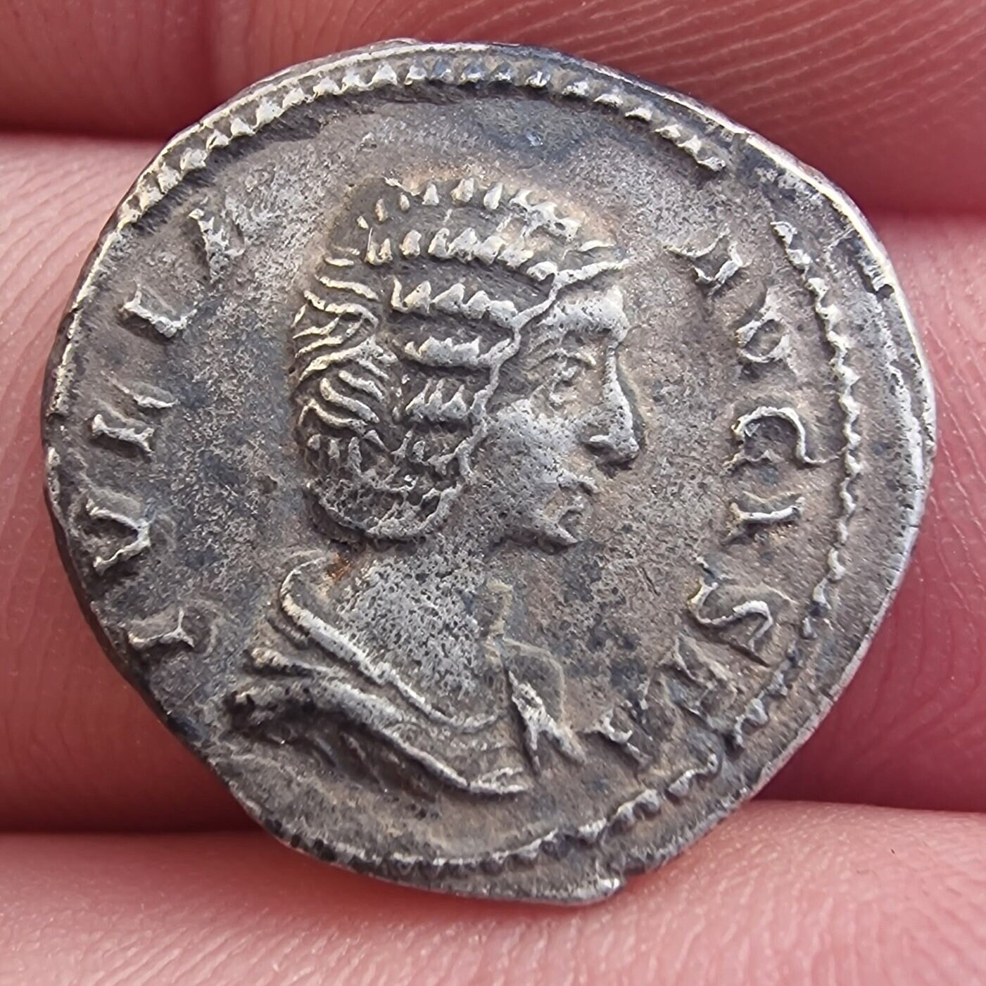 ローマ帝国 ユリア・ドムナ 193-211年 銀貨デナリウス @148 古代ローマ