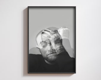 Affiche d'album de Mac Miller | Soins personnels de natation Mac Circles | Poster de surf encadré A4 A3 A2 | Art mural