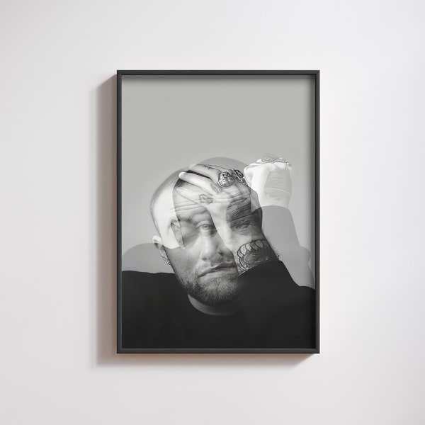 Mac Miller Album-Poster | Mac Kreise Schwimmen Selbstpflege | Surf Poster gerahmt A4 A3 A2 | Wandkunst