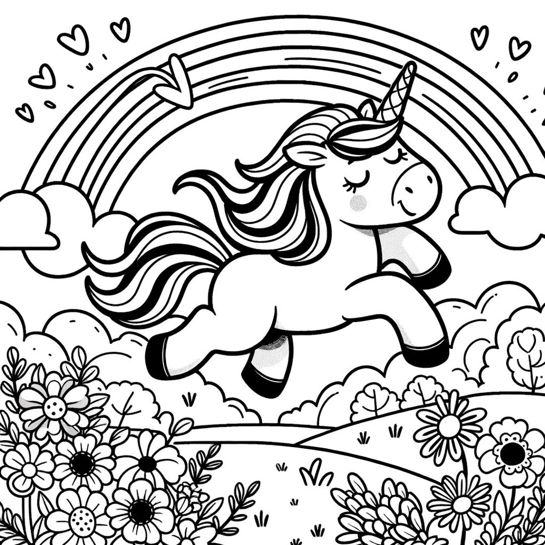 Enchanting Meadows & Magical Jungles Set of 4 Digital Coloring Pages