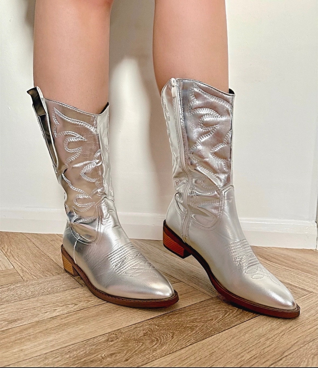 silver ankle boots uk