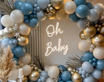 Blue and gold balloon kit - 130 piece , balloon kit, balloons, balloon arch, balloon garland