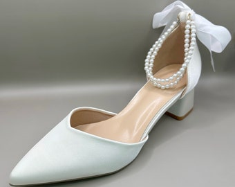 Bridal wedding shoes, bride shoes, wedding shoes, ivory wedding shoes, pearl wedding shoes