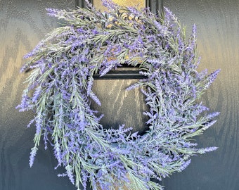 Handmade Lavender wreath, spring wreath, door wreath, lavender