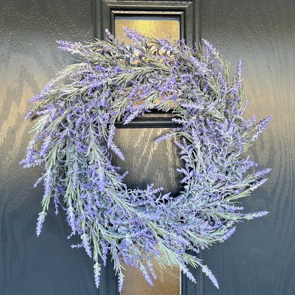 Handmade Lavender wreath, spring wreath, door wreath, lavender