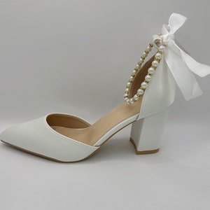 Bridal wedding shoes, bride shoes, wedding shoes, 7.5cm