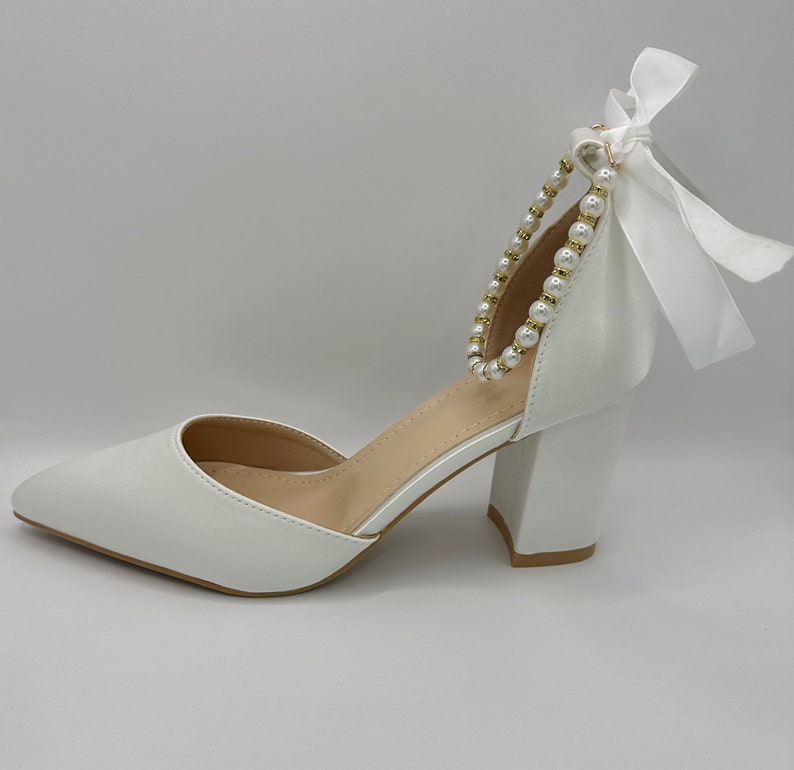 Bridal wedding shoes, bride shoes, wedding shoes, 7.5cm