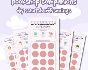 Bookshop Companions: DIY Scratch Off Savings | Instant Digital Download | PDF