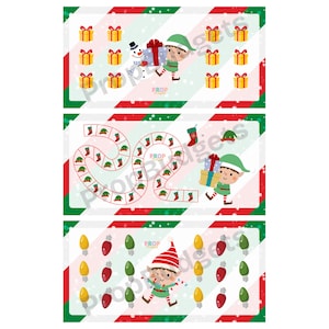 Christmas Elf - Set of 3 - Mini Savings Challenges - A6 DIGITAL DOWNLOAD - Printable