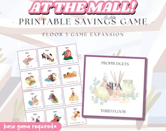 At The Mall Savings Game Expansion (Floor 3 - Spa) - Printable Box Challenge